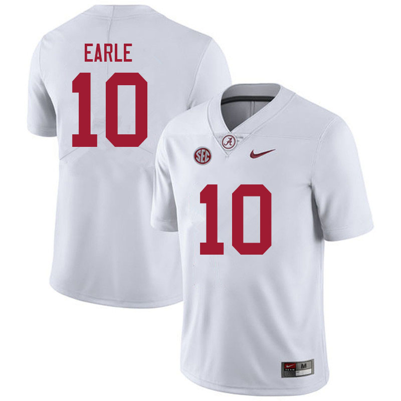 Men #10 JoJo Earle Alabama Crimson Tide College Football Jerseys Sale-White